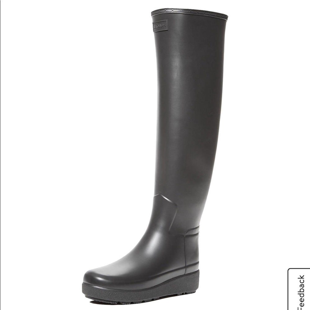 Hunter Women's Tall Rain Boots in Dark Gray